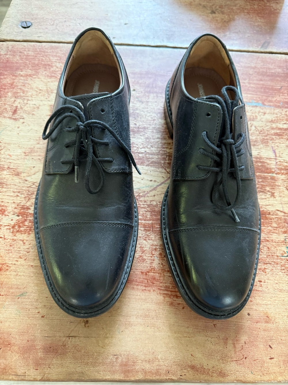 Johnson and Murphy black dress shoes size 8.5